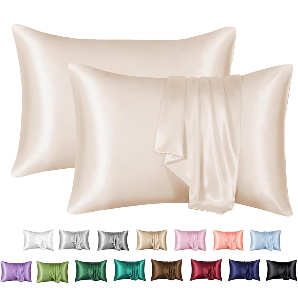 Satin Silk Pillowcase Hair Skin - Confezione da 2 federe in raso