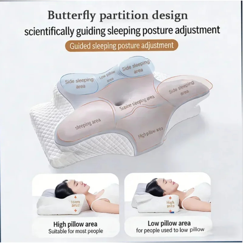 Memory Foam Orthopedic Pillow Neck Pain - Cuscino Cervicale in Memory Foam Traspirante