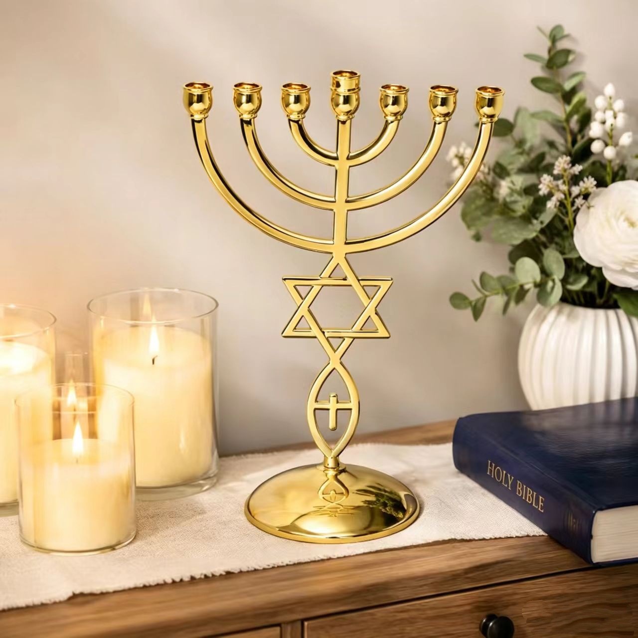 Home Decor - Set di Portacandele a Sette Bracci
