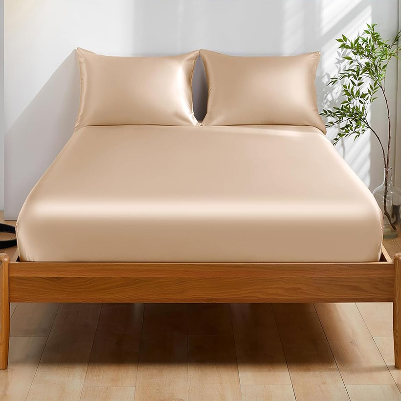 Fitted Bed Sheets Deep Pocket - Lenzuolo con Angoli in Seta di