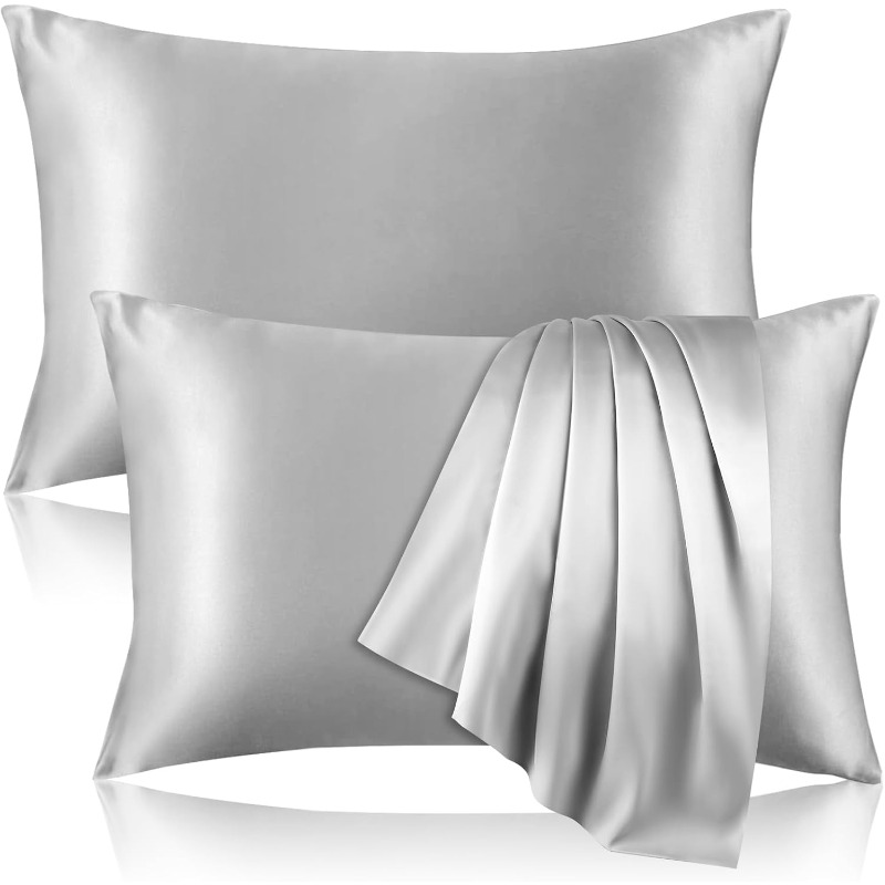 Satin Silk Pillowcase Hair Skin - Set di 2 Federe in Raso