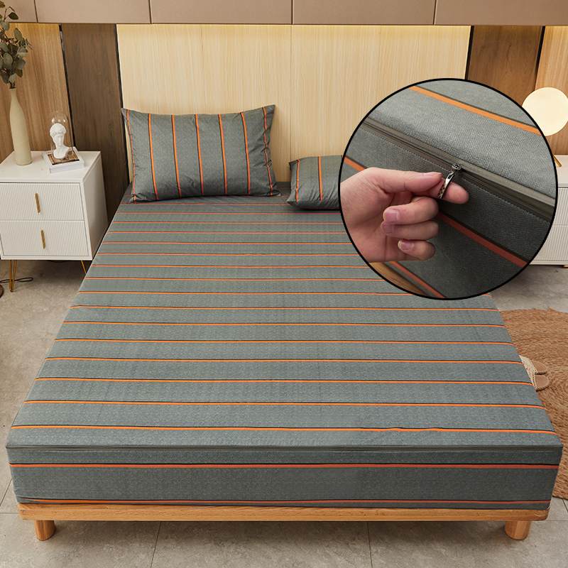Waterproof Mattress Protector Breathable - Coprimaterasso impermeabile stampato con cerniera Lenzuolo