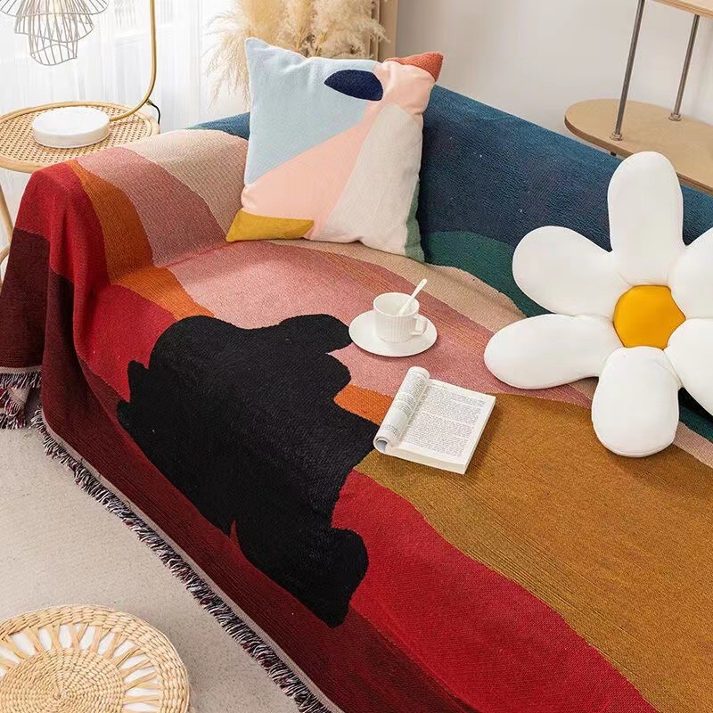 Boho Throw Blanket Fringe - Tessile City Ins Twilight Thread Coperta