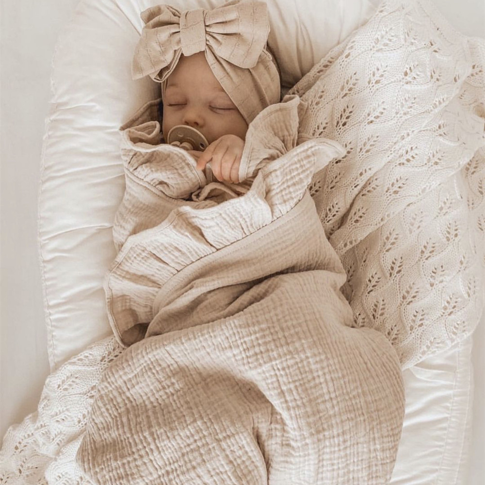 Muslin Cotton Bedspread - Coperte per fasciatoio per neonati in