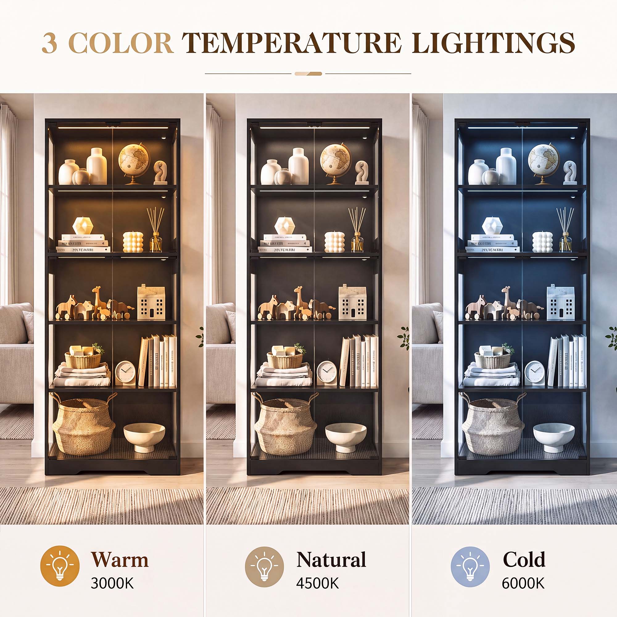 TCGBKAF Vetrina a 5 Ripiani co - Lighting recensione e prezzo