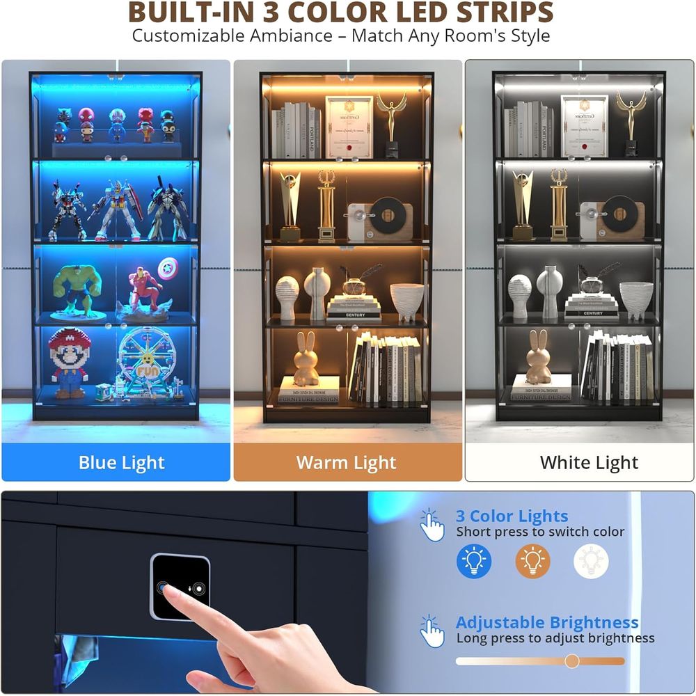 Vetrina con Porta in Vetro, 4  - Lighting recensione e prezzo