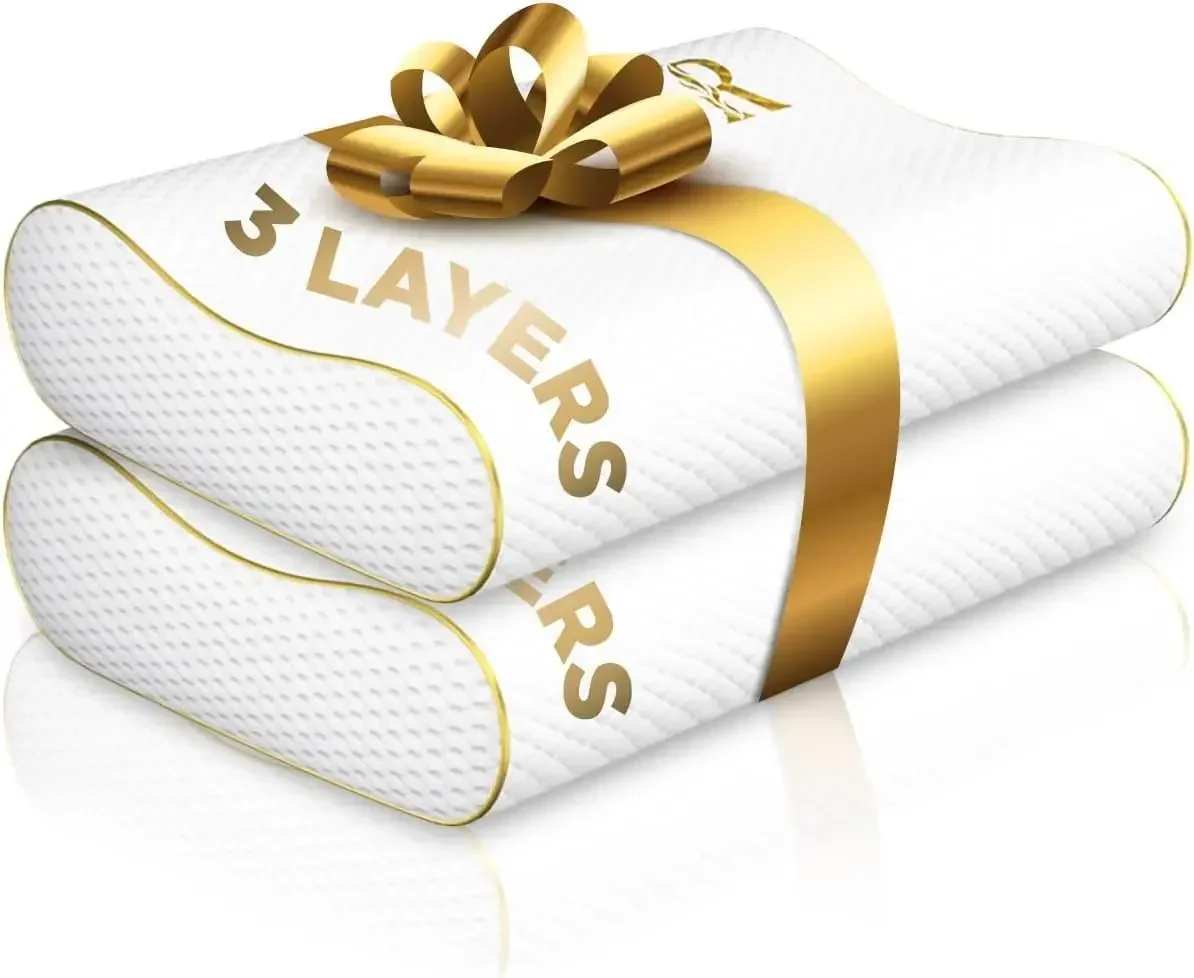Confezione da 2 Cuscini in Mem - Memory Foam Orthopedic Pillow Neck Pain recensione e prezzo