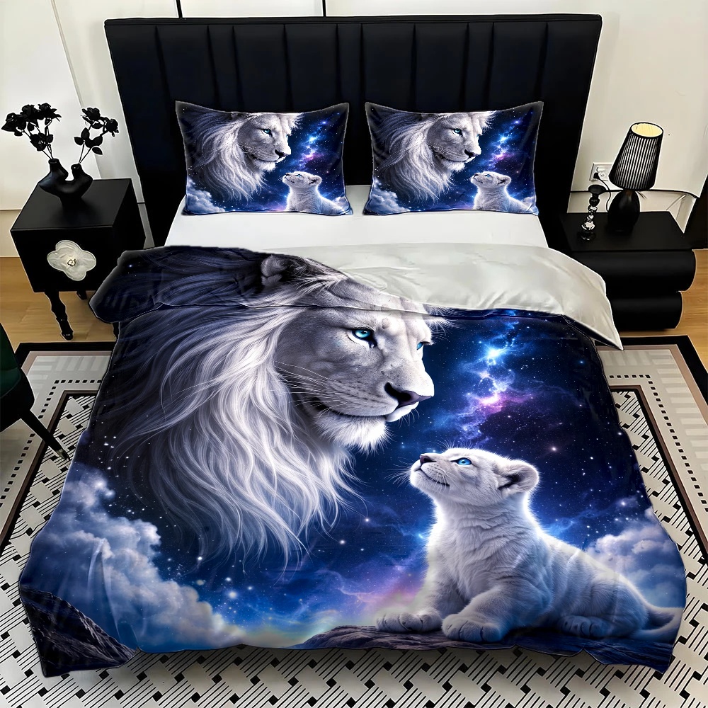 Set copripiumino a tema Leone  - Duvet Cover Sets With Zipper recensione e prezzo