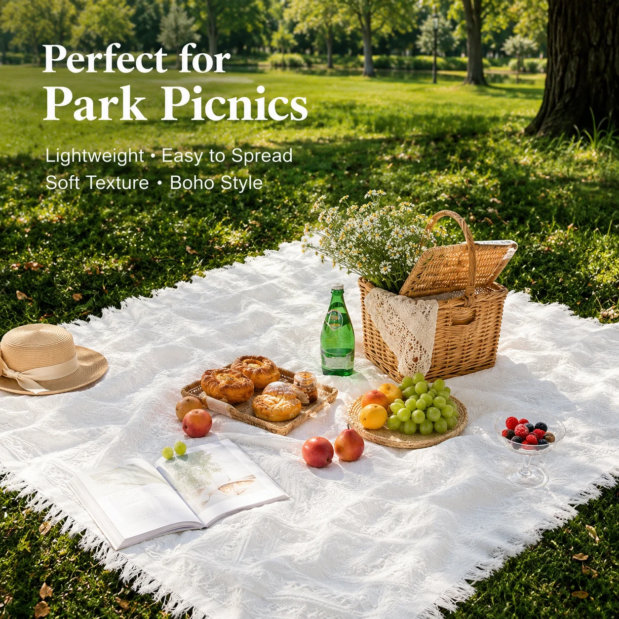 Coperta da picnic boho, tappet - Boho Throw Blanket Fringe recensione e prezzo