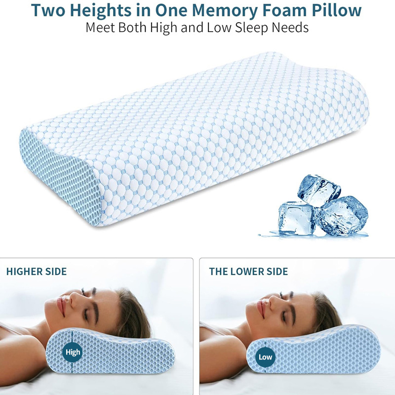Cuscino a rimbalzo lento 60 *  - Anti Snore Contour Pillow recensione e prezzo