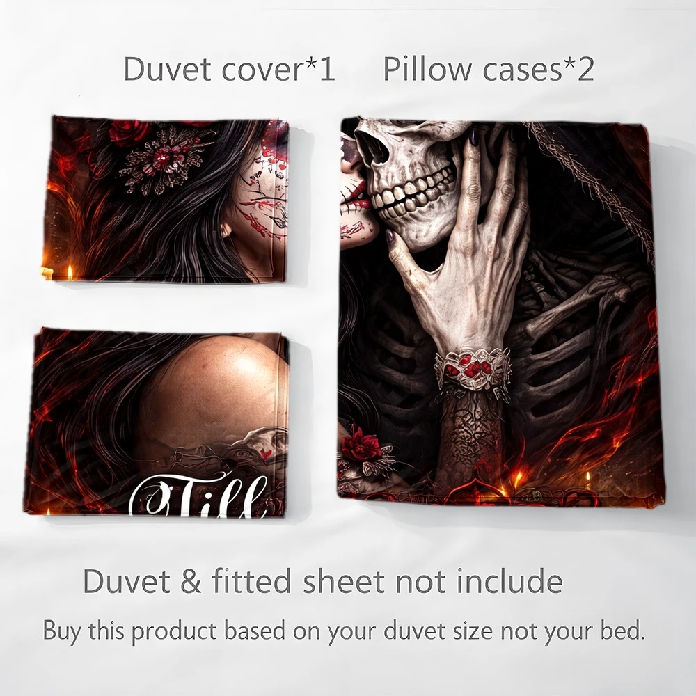 Set copripiumino a tema Skull  - Duvet Cover Sets With Zipper recensione e prezzo
