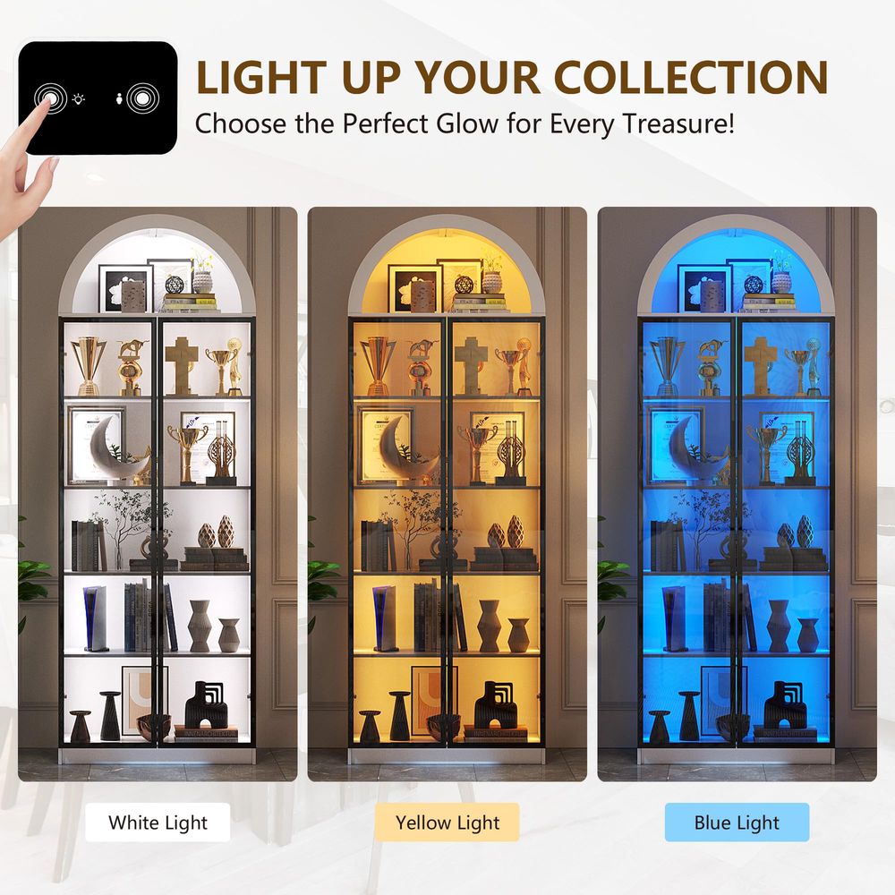 Vetrina con ante e ripiani reg - Lighting recensione e prezzo