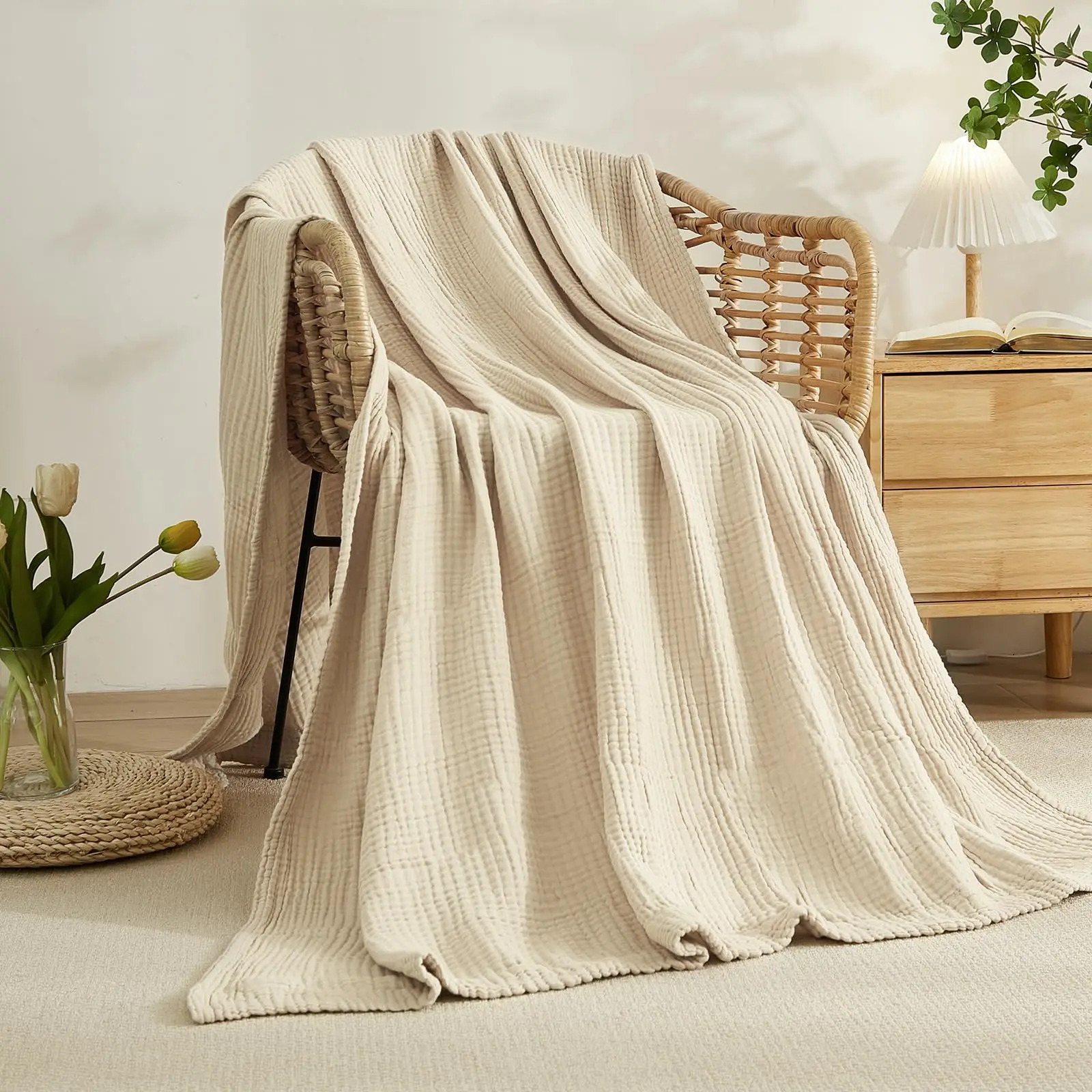 Coperta 100% Cotone per Letto, - Muslin Cotton Bedspread recensione e prezzo