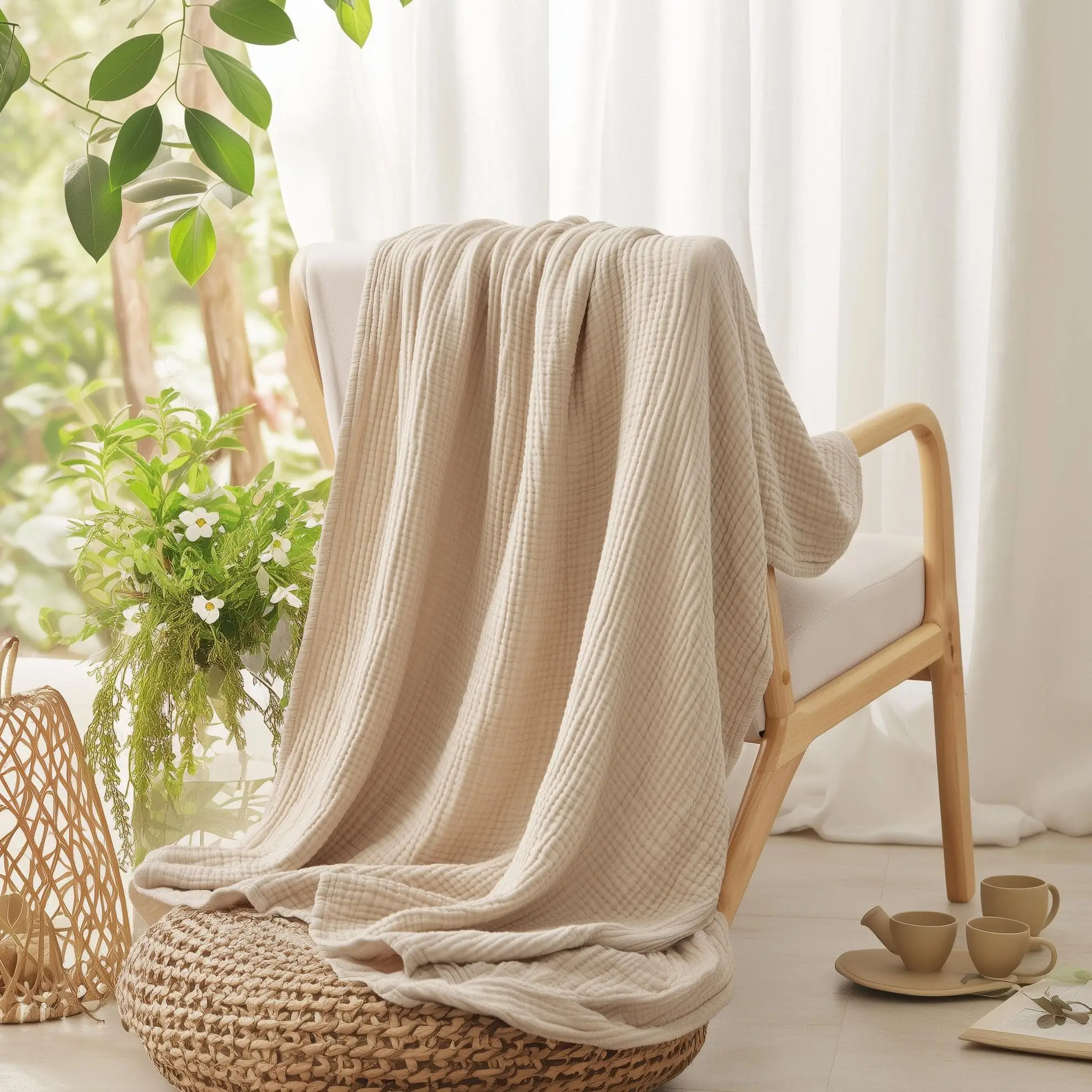 Coperta 100% Cotone per Letto, - Muslin Cotton Bedspread recensione e prezzo