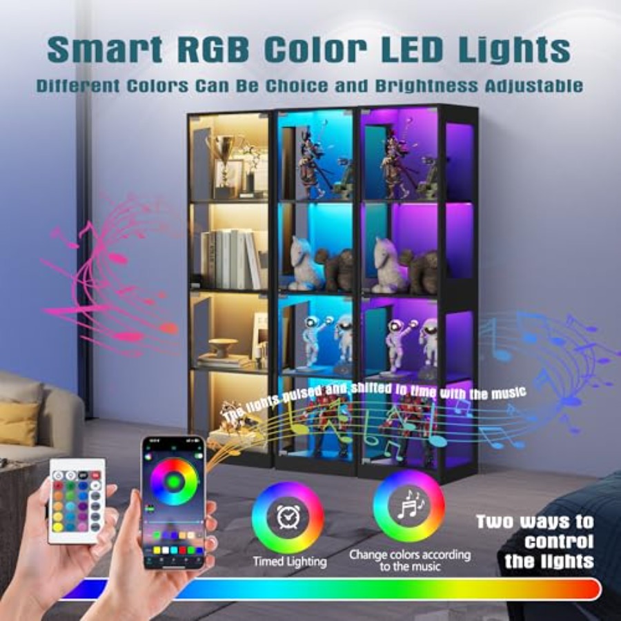 Vetrina in vetro con luci RGB  - Lighting recensione e prezzo