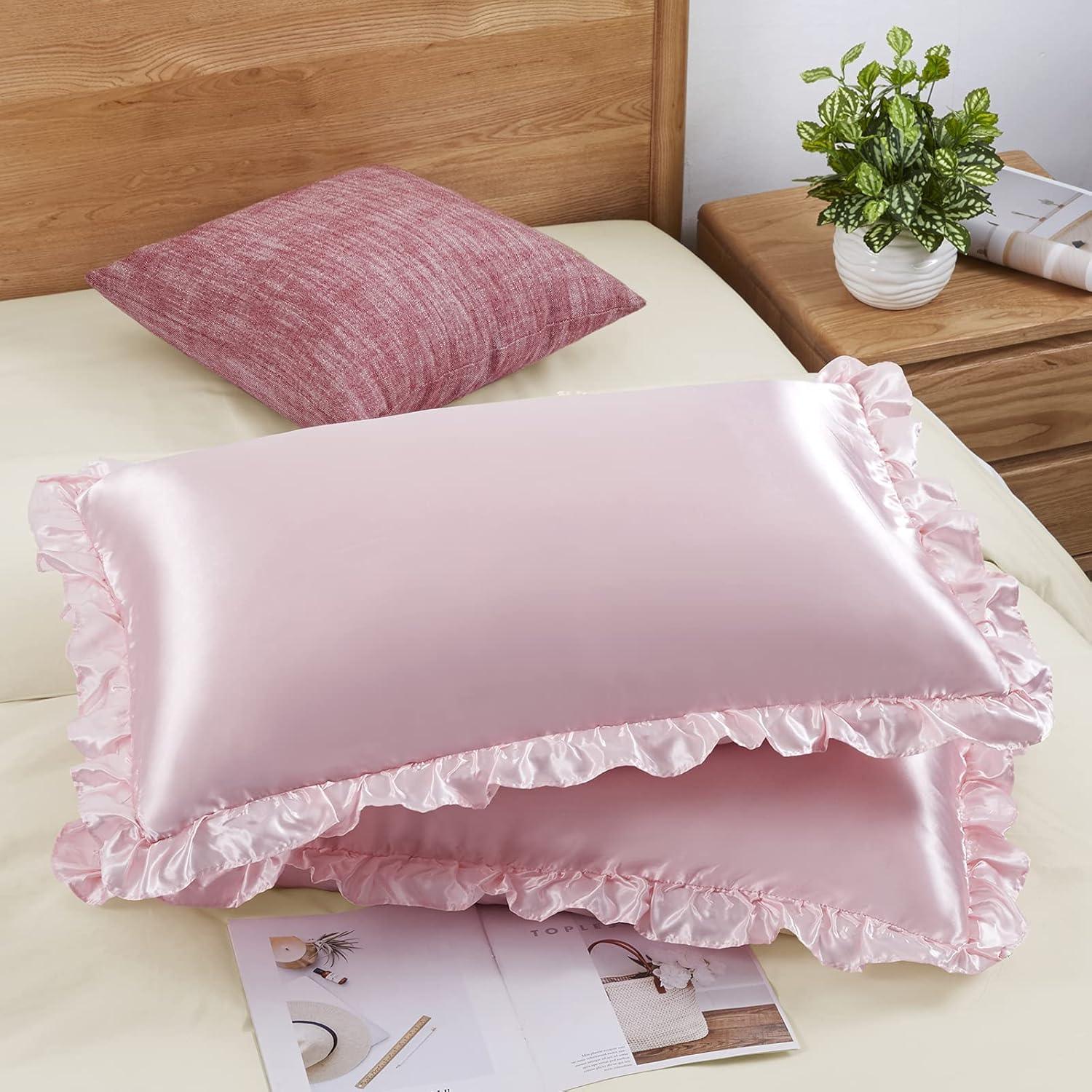 2 Federe in Raso con Volant pe - Satin Silk Pillowcase Hair Skin recensione e prezzo
