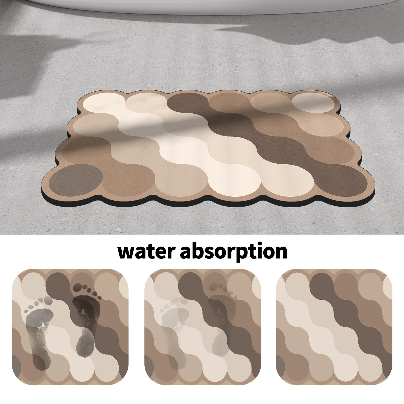 Diatomite di lusso Bagno Docci - Quick Dry Diatomite Bath Mat recensione e prezzo